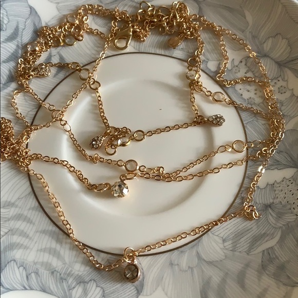 Gold Tone Bohemian Multi-Element Crystal Necklace - Picture 2 of 2